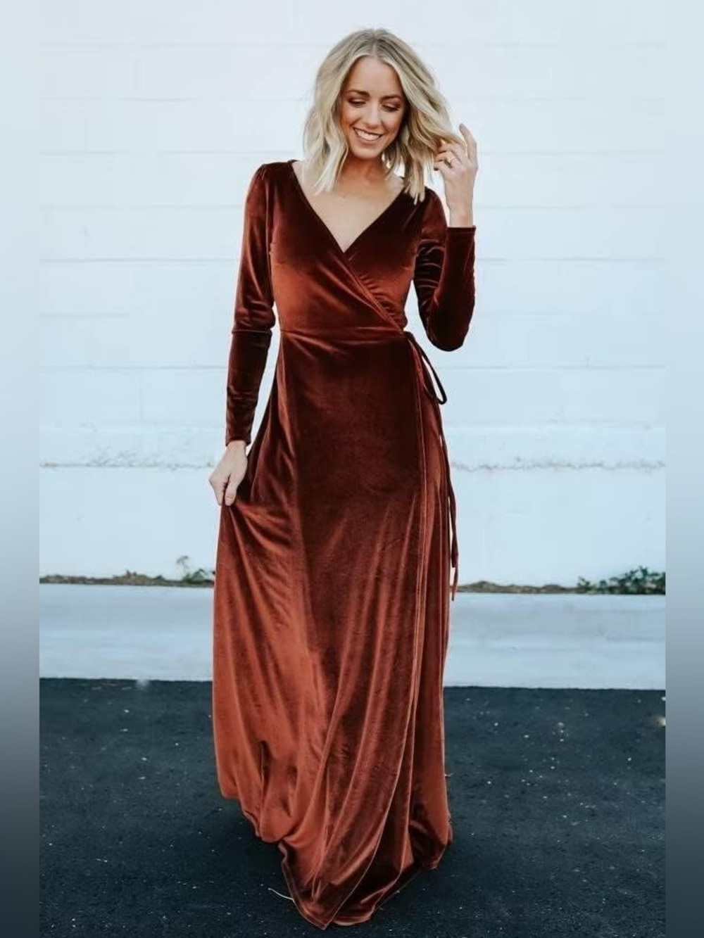 Baltic Born velvet maxi wrap dress Medium